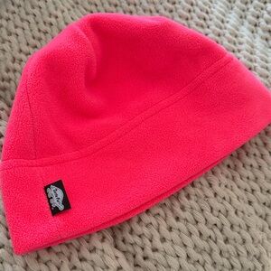 Womens Pink Fleece Beanie
